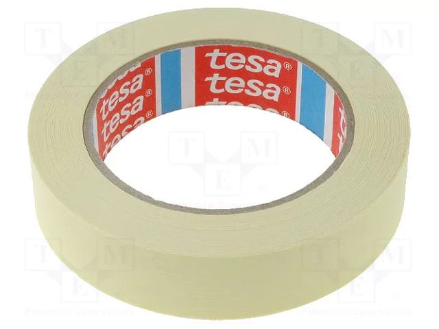 Tape: masking; W: 25mm; L: 50m; Thk: 0.125mm; 10%; natural caoutchouc TESA TESA-4323-25-50M