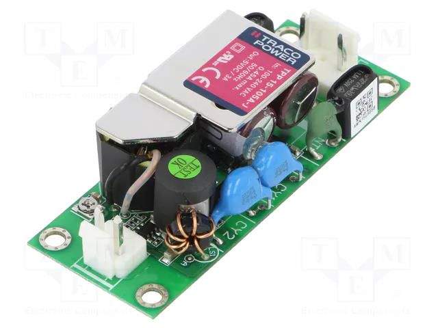 Power supply: switching; open; 15W; 120÷370VDC; 85÷264VAC; OUT: 1 TRACO POWER TPP15-105A-J