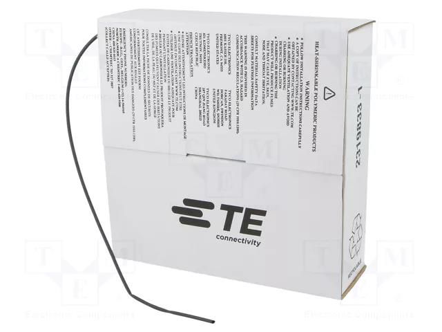 Heat shrink sleeve; glueless; 2: 1; 1.6mm; L: 10m; black; CGPT TE Connectivity CGPT-R-1.6-0