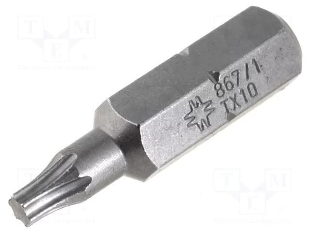 Screwdriver bit; Torx®; TX10; Overall len: 25mm WERA WERA.867/1Z/10