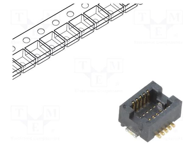 Connector: PCB to PCB; socket; PIN: 10; BergStak; vertical; SMT AMPHENOL COMMUNICATIONS SOLUTIONS 10132797-011100LF/