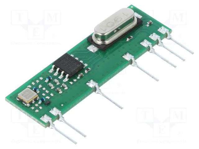 Module: RF; AM receiver; AM,ASK; 433.92MHz; -109dBm; 5VDC; 4.3mA AUREL RX-4MR50++