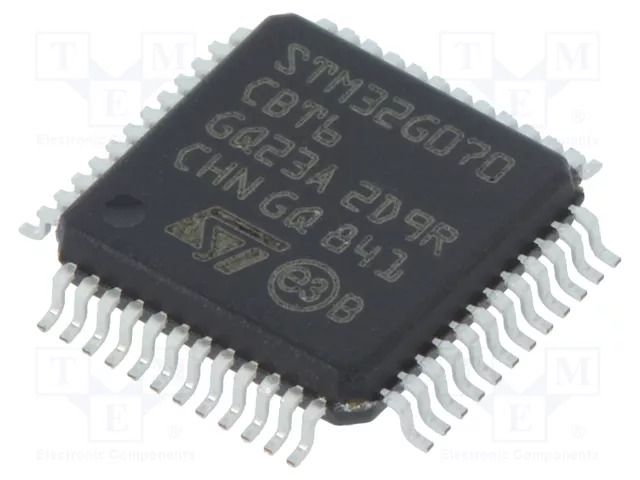 IC: STM32 ARM microcontroller; 64MHz; LQFP48; 2÷3.6VDC; -40÷85°C STMicroelectronics STM32G070CBT6