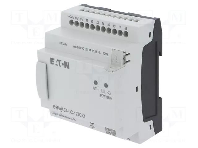 Programmable relay; IN: 8; Analog in: 4; Analog.out: 0; OUT: 4; 24VDC EATON ELECTRIC EASY-E4-DC-12TCX1