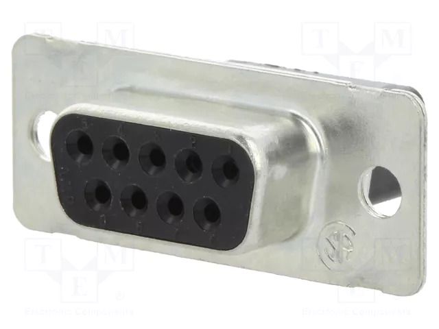 Connector: D-Sub; PIN: 9; plug; female; for cable; straight; crimped TE Connectivity 205203-3