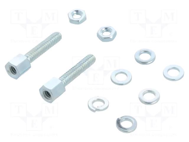 D-Sub accessory KIT SCREWLOCK FEMALE CLEAR ZIN TE Connectivity 5207719-3