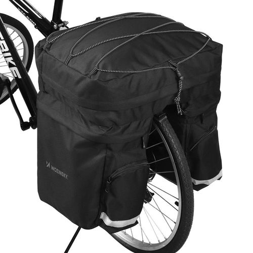 Wozinsky spacious bike bag 60 l for the trunk (rain cover included) black (WBB13BK), Wozinsky 5907769300523 5907769300523