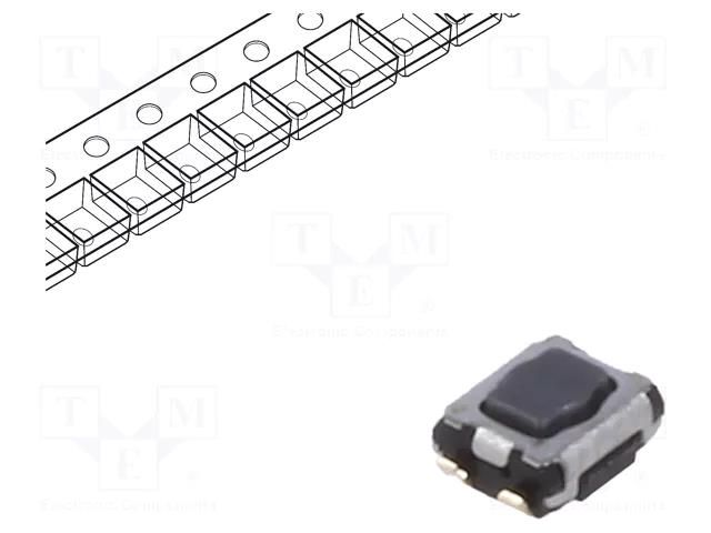 Microswitch TACT; SPST; Pos: 2; SMT; none; 5N; 2.9x3.5x1.4mm; 1.7mm PANASONIC EVPAAU02Q