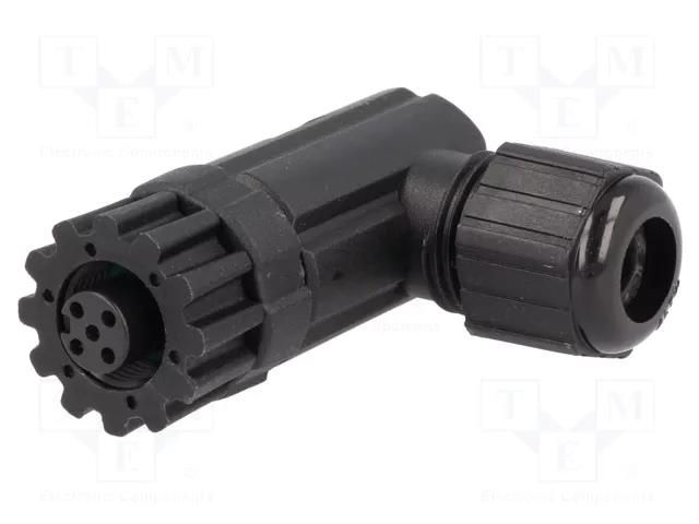 Connector: M12; plug; PIN: 5; female; 250V; angled 90°; IP67,IP68 AMPHENOL LTW 12P-05BFFB-SR7001