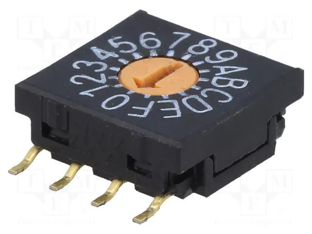 Encoding switch; HEX/BCD; Pos: 16; SMT; Rcont max: 100mΩ; FR02 NKK SWITCHES FR02FR16P-S