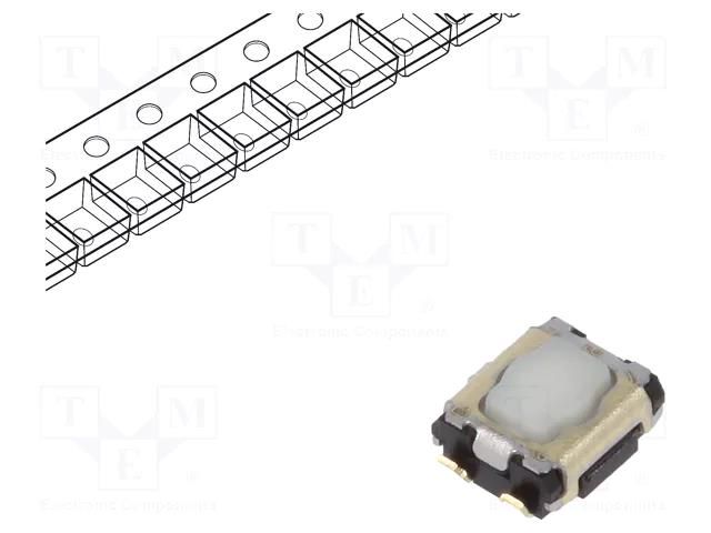 Microswitch TACT; SPST; Pos: 2; SMT; none; 3.5N; 2.9x3.5x1.4mm PANASONIC EVPAAQ02W