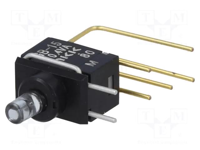 Switch: push-button; Pos: 2; SPDT; 0.01A/28VAC; 0.01A/28VDC; 500MΩ NKK SWITCHES GB15JVF