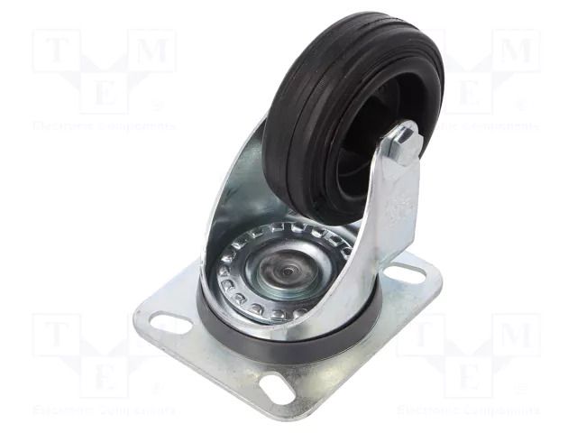 Transport wheel; Ø: 80mm; W: 25mm; H: 107mm; torsional; 50kg; steel ELESA+GANTER RE.E2-080-SBL-N