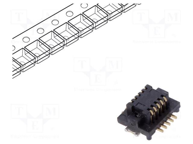 Connector: PCB to PCB; socket; PIN: 10; BergStak; vertical; SMT AMPHENOL COMMUNICATIONS SOLUTIONS 10132798-011100LF/