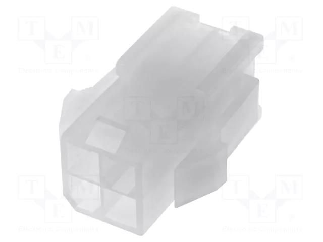 Connector: wire-wire; plug; male; 4.2mm; PIN: 4; 300V; Locking: latch ADAM TECH DMF-04-W