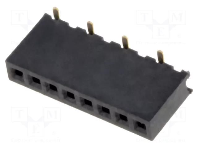Connector: pin strips; socket; female; PIN: 8; straight; 1A; SMT CONNFLY DS1065-02-1X8S8BS