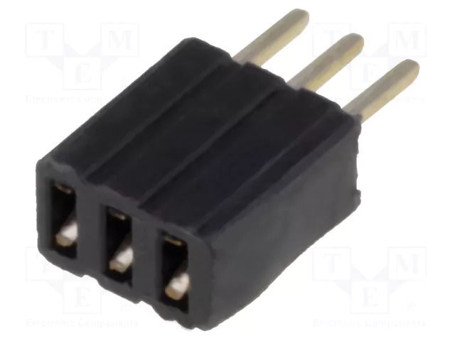 Connector: pin strips; socket; female; PIN: 3; THT; straight; 1.27mm CONNFLY DS1065-07-1X3S8BV