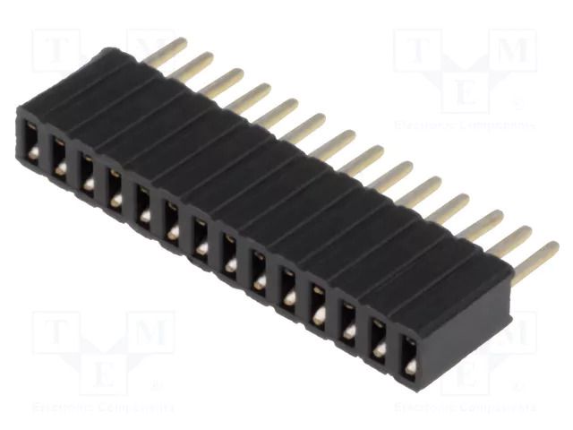 Connector: pin strips; socket; female; PIN: 14; THT; straight; 1x14 CONNFLY DS1065-07-1X14S8BV
