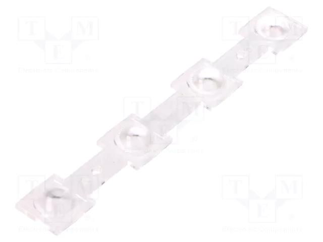 LED lens; rectangular; transparent; 80° LEDIL C16584