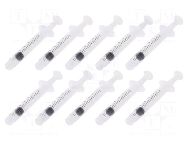 Syringe; 3ml; transparent; Luer Lock; polypropylene; 10pcs. FISNAR FIS-3CC-10PK