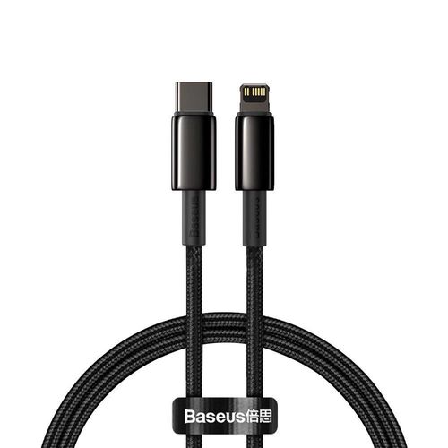 Baseus CATLWJ-01 Lightning - USB-C PD cable 20W 480Mb/s 1m - black, Baseus 6953156232037 6953156232037