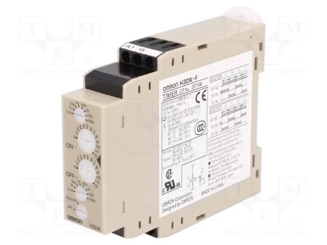 Timer; 0,1s÷1200h; SPDT; 250VAC/5A; Usup: 24÷240VAC; 24÷240VDC OMRON H3DK-F