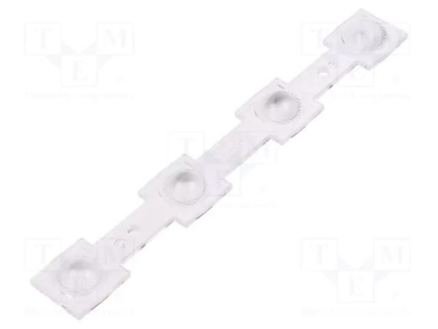 LED lens; rectangular; transparent; 80°; Colour: white; H: 20.2mm LEDIL CN16785