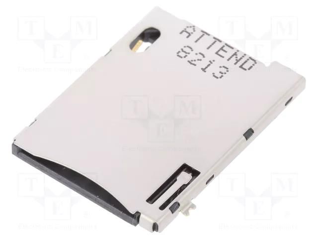 Connector: for cards; SIM; push-push; SMD; gold-plated; 500mA; 250V ATTEND MCC-SIM/4