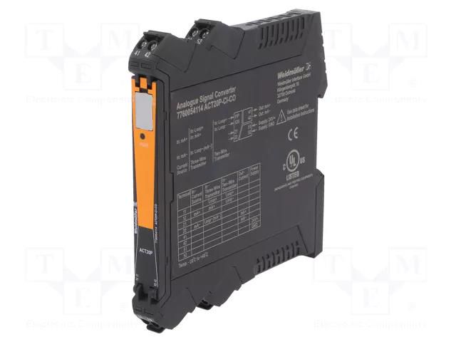 Converter: analog signals; for DIN rail mounting; 0÷20mA,4÷20mA WEIDMÜLLER 7760054114