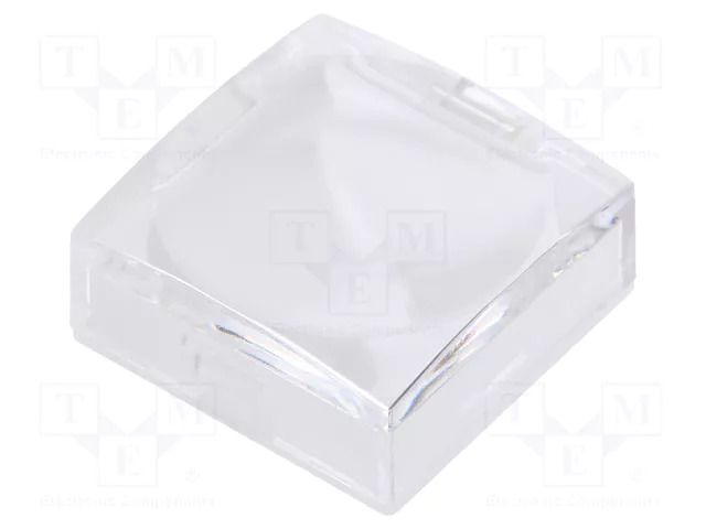 Cap; Pushbutton: flat; 15x15x6.1mm; white,transparent; UB2; UB2 NKK SWITCHES AT3074JB
