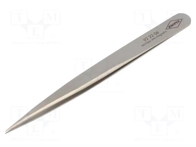 Tweezers; 120mm; for precision works; Blade tip shape: sharp KNIPEX KNP.922206