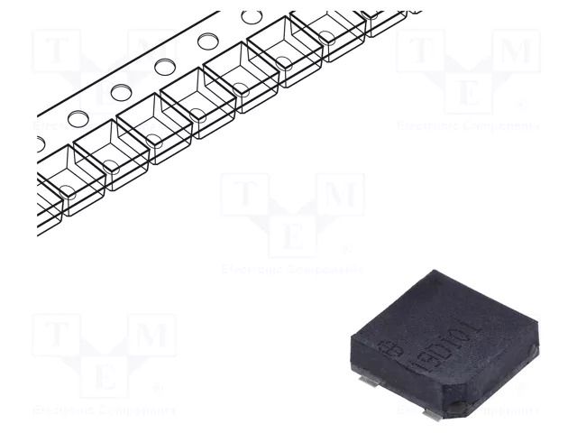 Sound transducer: electromagnetic signaller; SMD; 2.83kHz; 100mA Cre-sound Electronics LET1033BS-3.6L