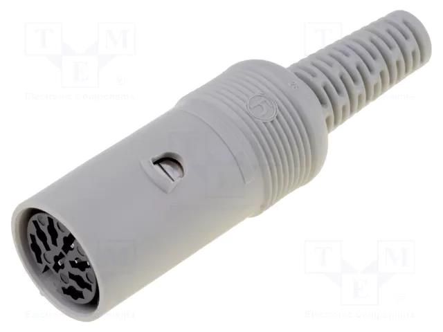 Connector: DIN; plug; female; PIN: 8; 262°; straight; for cable HIRSCHMANN MAK80S