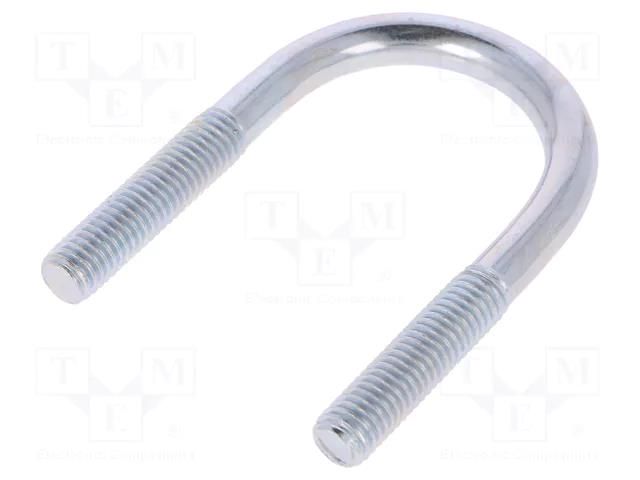 U-bolt; B; 1.25; steel; zinc; Thread len: 32mm; for fixing pipes DROMET D-CB.8..35..68