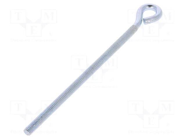 Hook; ring; steel; zinc; Thread len: 121mm; Overall len: 150mm DROMET D-HO.6150