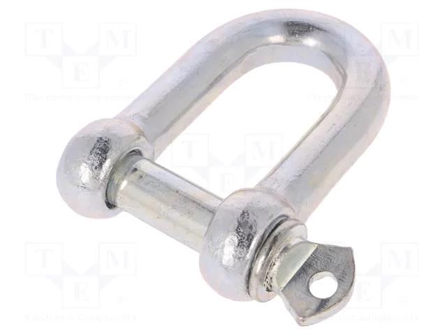 Dee shackle; steel; for rope; zinc; 16mm DROMET D-SK16