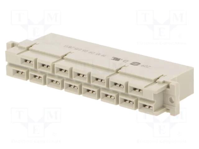 Connector: DIN 41612; female; PIN: 15; spring clamp; Type: type H HARTING 09060152813