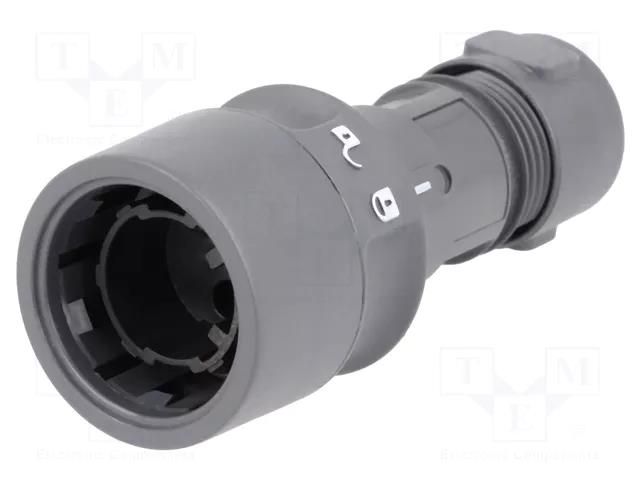 Connector: circular; plug; male; PIN: 2; w/o contacts; for cable BULGIN PXP6010/02P/CR0507