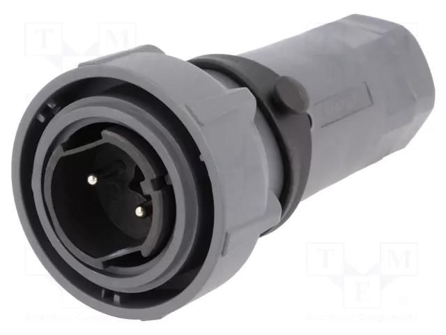 Connector: circular; plug; male; PIN: 2; internal bayonet,bayonet BULGIN PXP7010/02P/ST1113