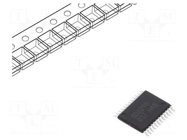 IC: driver; H-bridge; stepper motor controller; VSSOP24; 0.8A ROHM SEMICONDUCTOR BD6290EFV-E2