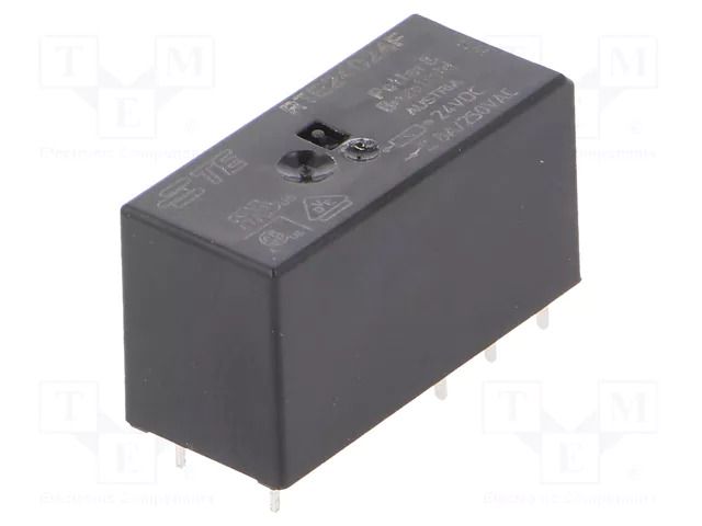 Relay: electromagnetic; DPDT; Ucoil: 24VDC; 8A; 8A/250VAC; 8A/30VDC TE Connectivity RTE24024F