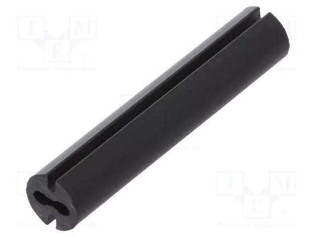 Spacer sleeve; LED; Øout: 4.8mm; ØLED: 3mm; L: 25mm; black; UL94V-0 DREMEC DR8GE04V80542