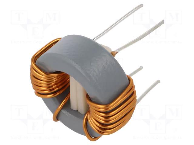 Inductor: wire; THT; 680uH; 230VAC; 7A; 9mΩ; 26x8mm; -20÷50%; 10kHz FERYSTER DTS-25/0.68/7.0-H