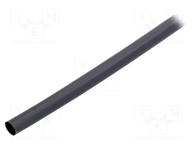 Heat shrink sleeve; dual wall,glued; 4: 1; 12mm; L: 1.2m; black TE Connectivity HTAT-12/3-0STK