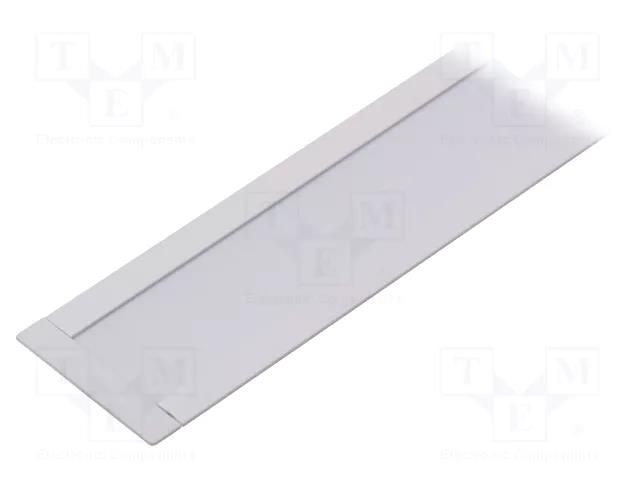 Profiles for LED modules; white; white; L: 1m; FLAT8; aluminium TOPMET TOP-58410001