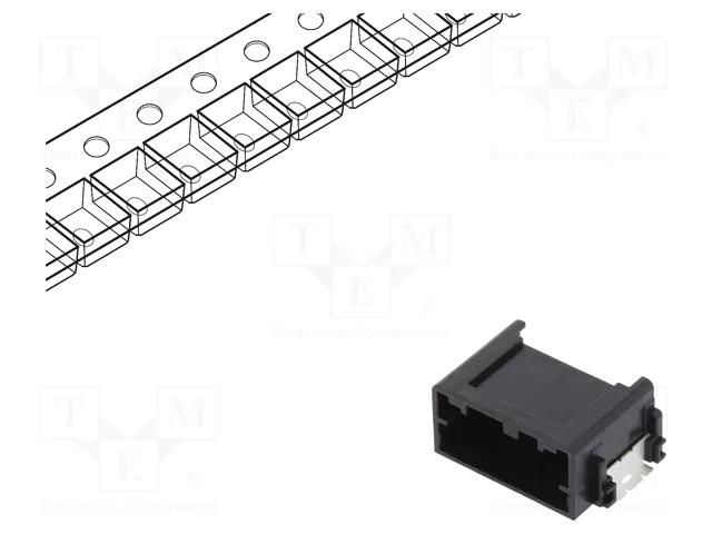 Connector: automotive; socket; male; Mini50; on PCBs; PIN: 12; black MOLEX MX-34897-6120