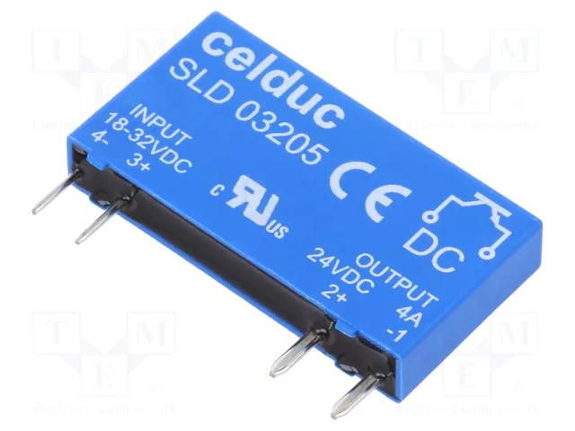 Relay: solid state; Ucntrl: 18÷32VDC; 4A; 0÷32VDC; SLD; -20÷80°C CELDUC SLD03205