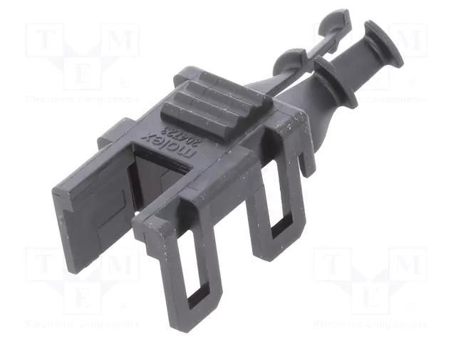 Cable hood and fastener; male,female; Mini-Fit Jr; PIN: 4; black MOLEX MX-204723-0004