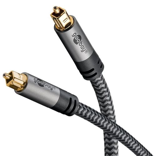 Cable optical TOSLINK - TOSLINK 10m braided grey GOOBAY 65308 4040849653087