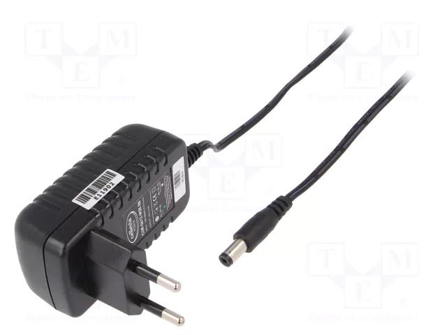 Power supply: switching; mains,plug-in; 12VDC; 0.5A; 6W; 83%; black CELLEVIA POWER CLW-0612-W2E-EB